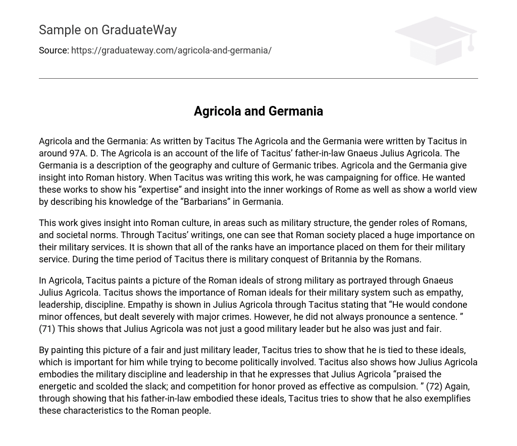 Agricola and Germania