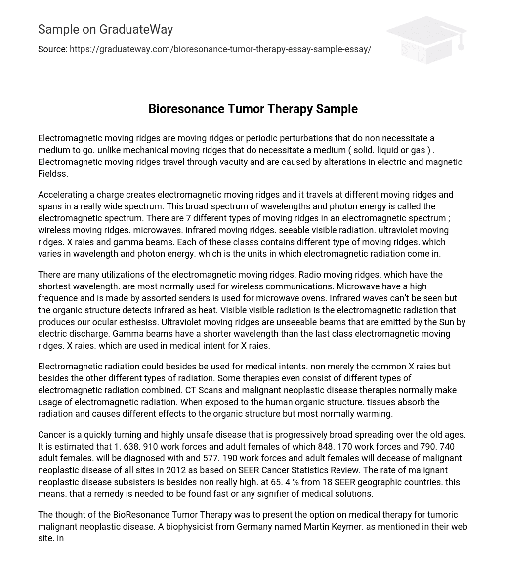 Bioresonance Tumor Therapy Sample