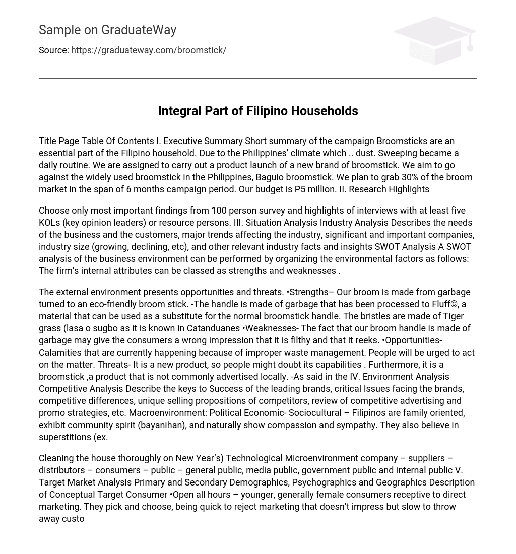 Integral Part of Filipino Households