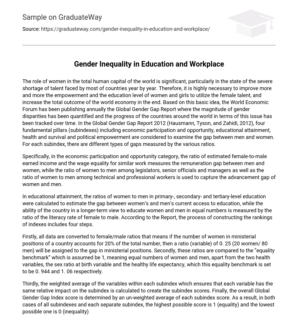 Gender Inequality in Education and Workplace