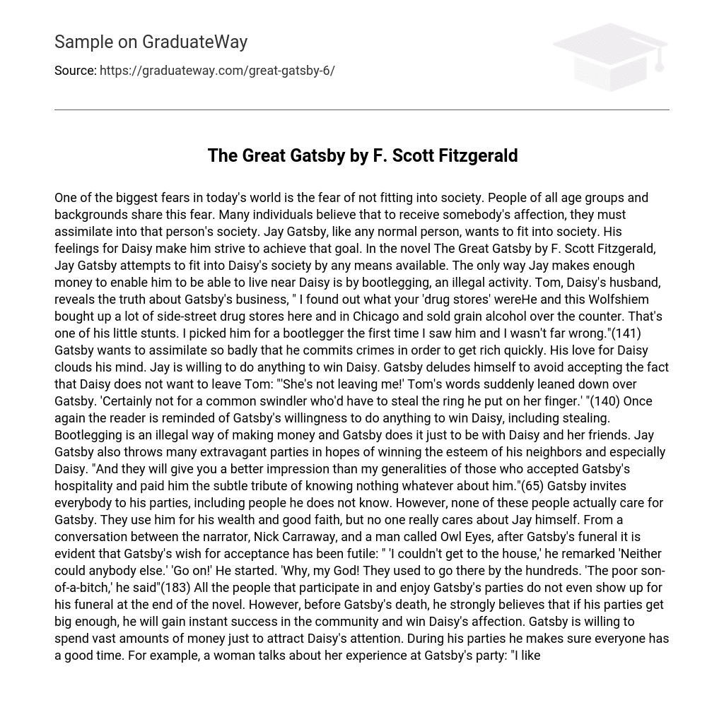 The Great Gatsby by F. Scott Fitzgerald