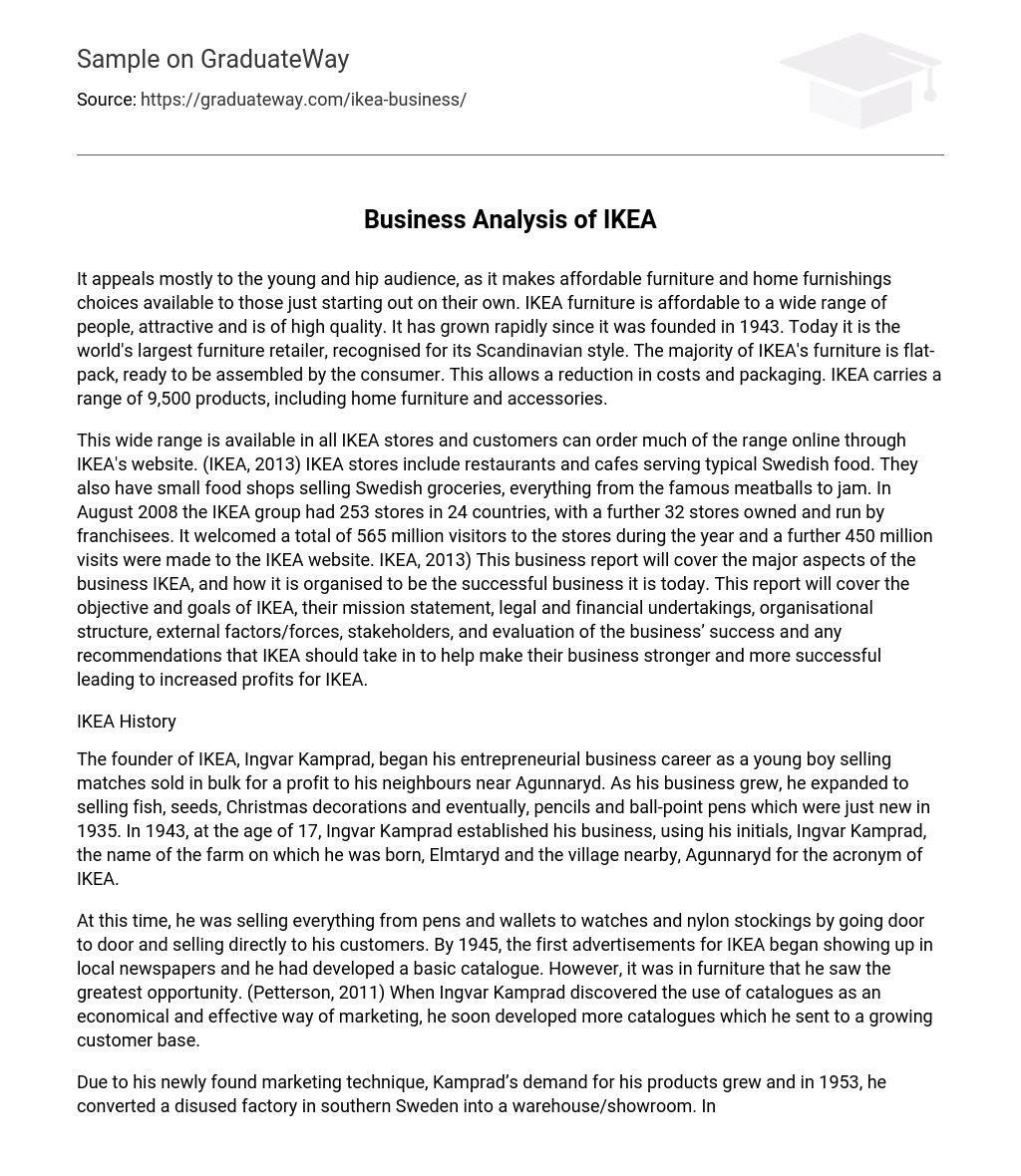 Business Analysis of IKEA
