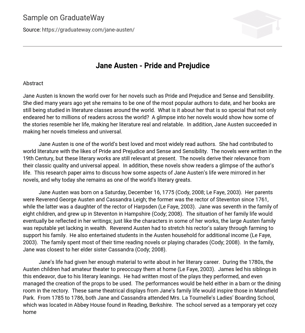 Jane Austen – Pride and Prejudice