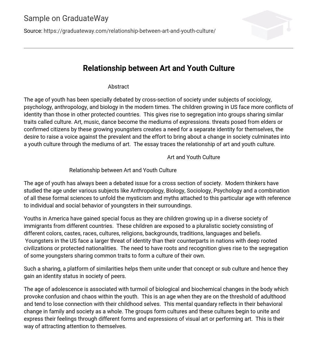 Relationship between Art and Youth Culture