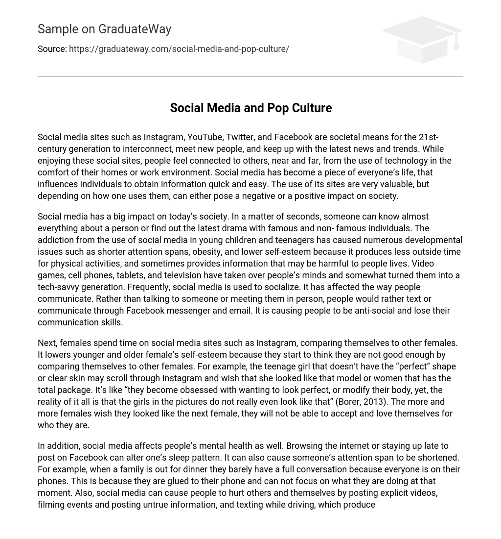 Social Media and Pop Culture