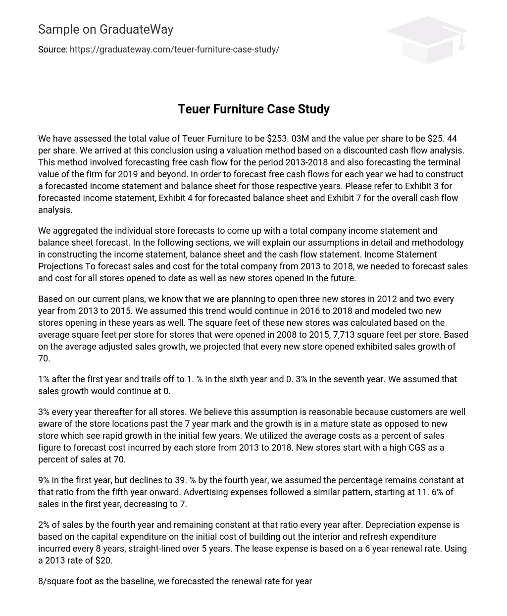 Teuer Furniture Case Study
