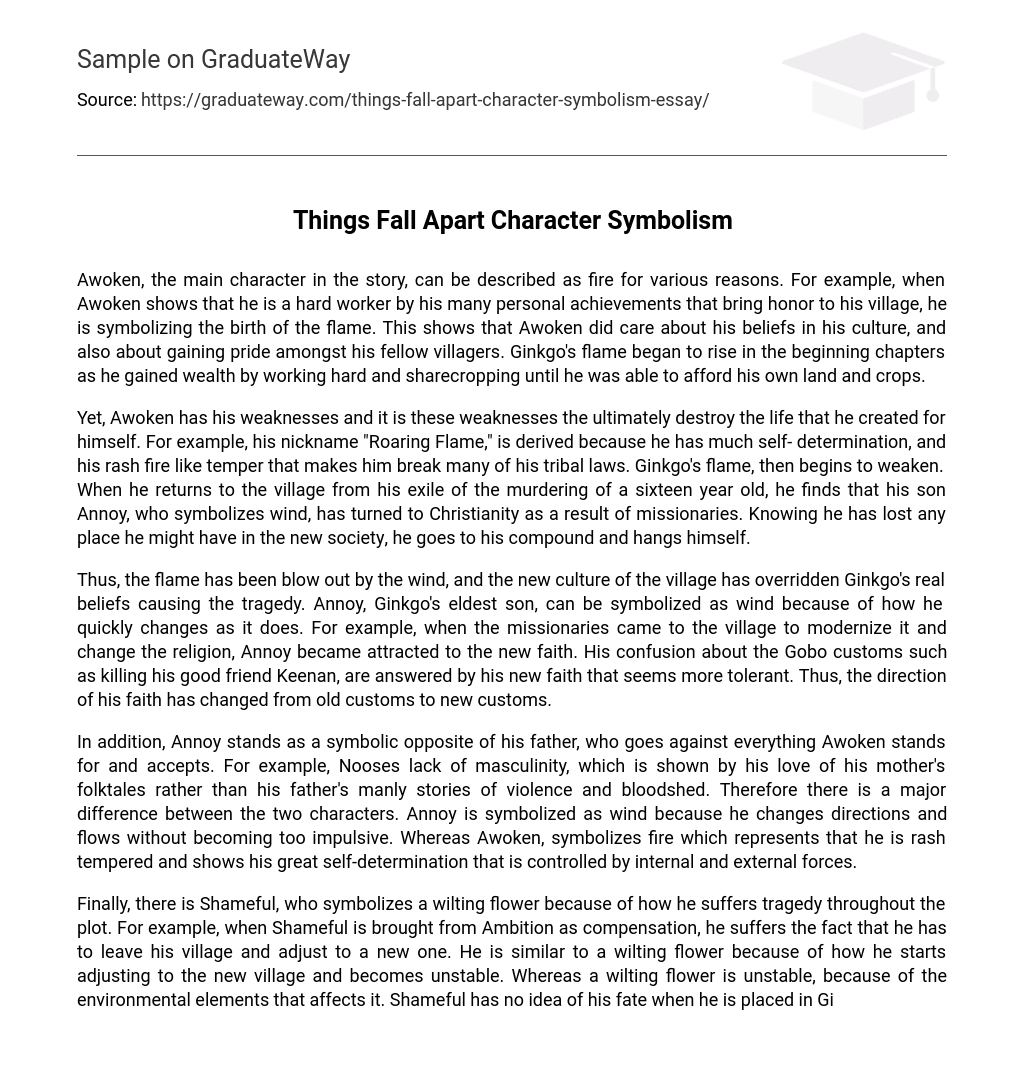 Things Fall Apart Character Symbolism