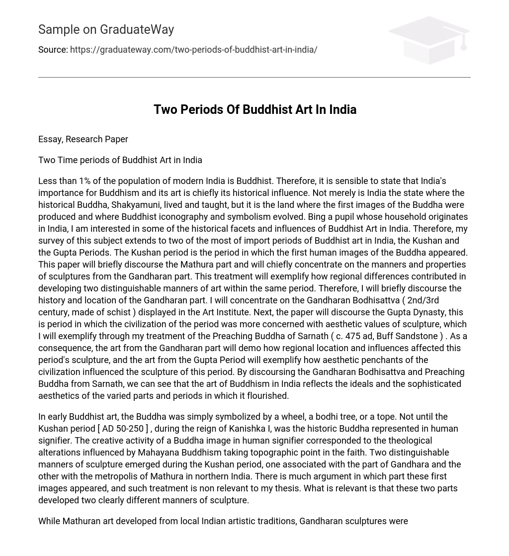 Two Periods Of Buddhist Art In India